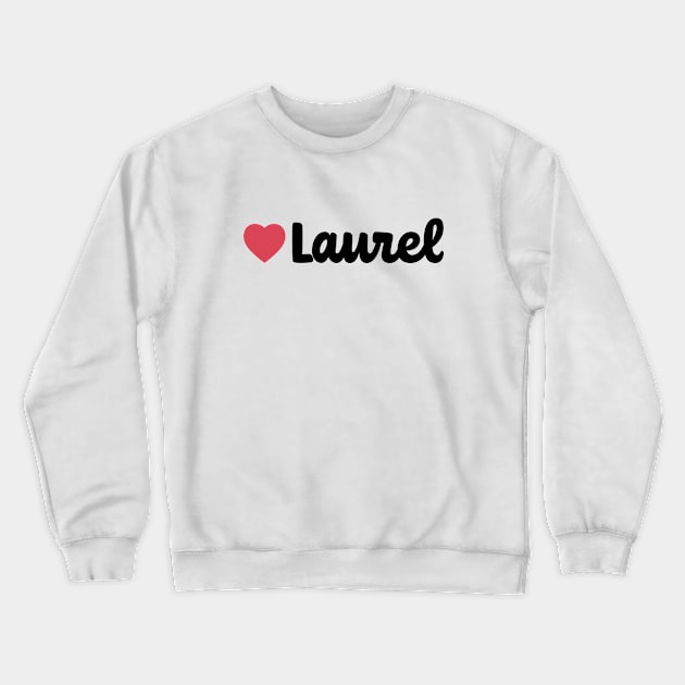 Laurel Heart Script Crewneck Sweatshirt by modeoftravel